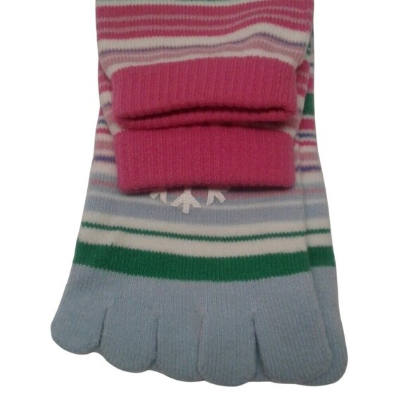 Toe Socks One Size Women Teens Striped Snowflake Design Multicolor NEW - Picture 4 of 4